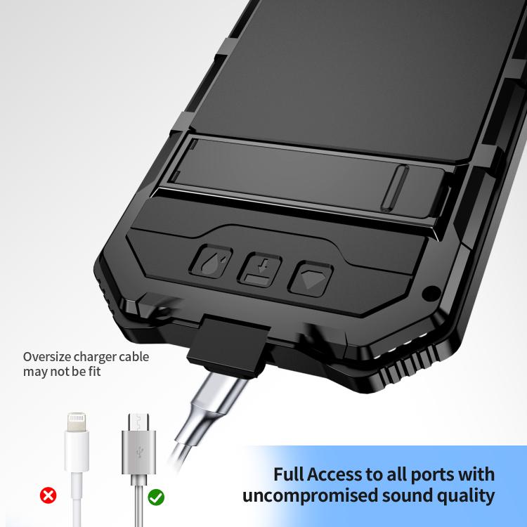 R-JUST Life Waterproof Dustproof Shockproof Holder Phone Case, For iPhone 16e, For iPhone 16 Pro Max, For iPhone 16 Plus, For iPhone 15 Pro Max, For iPhone 15 Plus