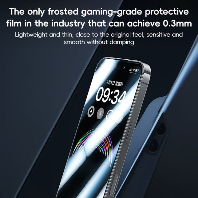 Benks Ice Sense Gaming Frosted Tempered Glass Film, For iPhone 16 Pro Max, For iPhone 16 Pro, For iPhone 16 Plus, For iPhone 16