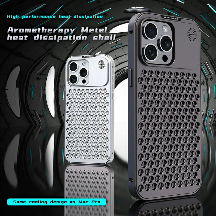 R-JUST RJ58 Aromatherapy Metal Cooling Phone Case, For iPhone 16 Pro Max, For iPhone 16 Plus, For iPhone 16