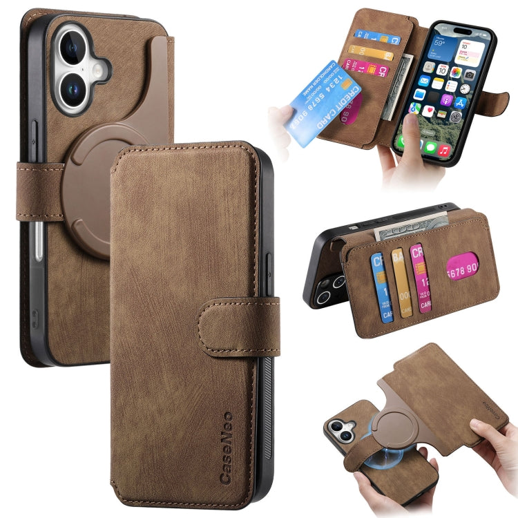 CaseNeo MagSafe RFID Anti-theft Retro Leather Phone Case