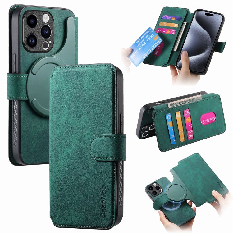 CaseNeo MagSafe RFID Anti-theft Retro Leather Phone Case