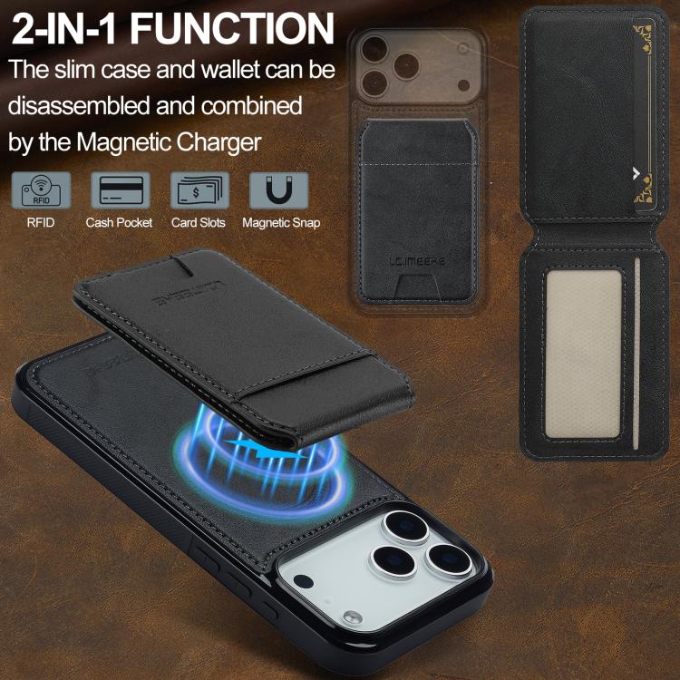 LC.IMEEKE L3 Series Detachable RFID Card Bag Magsafe Phone Case