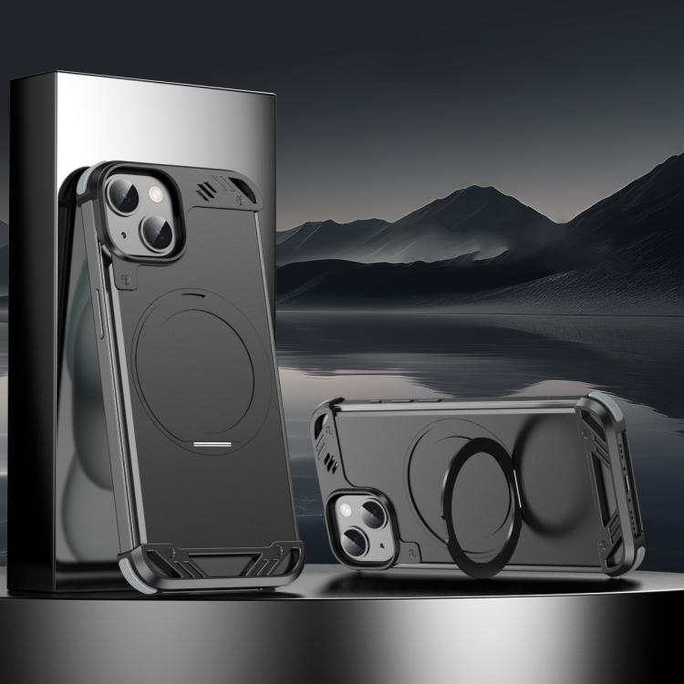 R-JUST RJ63-1 Frameless Aroma Mecha MagSafe Holder Phone Case, For iPhone 13