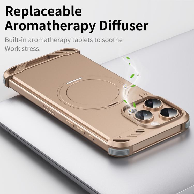R-JUST RJ63-1 Frameless Aroma Mecha MagSafe Holder Phone Case, For iPhone 13
