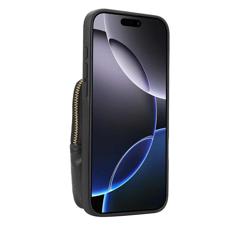 AwQuer Crossbody Zipper Wallet Bag Litchi Leather Phone Case, For iPhone 16 Pro Max, For iPhone 16 Pro, For iPhone 16 Plus, For iPhone 16, For iPhone 15 Pro Max, For iPhone 15 Pro
