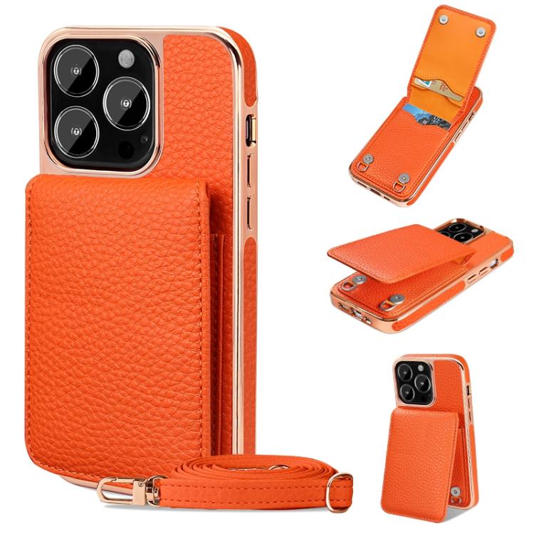 VIETAO Litchi Texture Wallet PU Phone Case with Lanyard, For iPhone 14 Pro Max, For iPhone 13 Pro Max, For iPhone 13 Pro, For iPhone 13