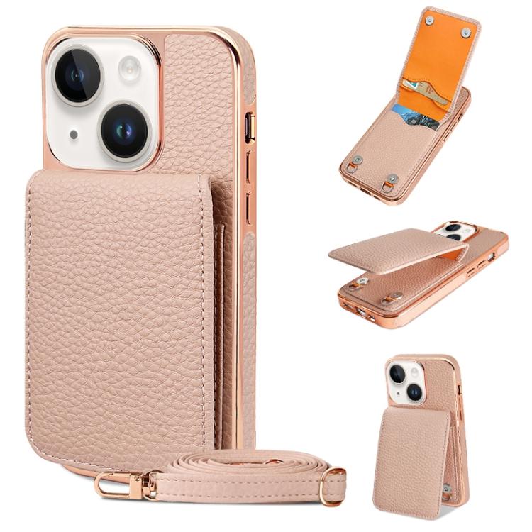 VIETAO Litchi Texture Wallet PU Phone Case with Lanyard, For iPhone 14 Pro Max, For iPhone 13 Pro Max, For iPhone 13 Pro, For iPhone 13