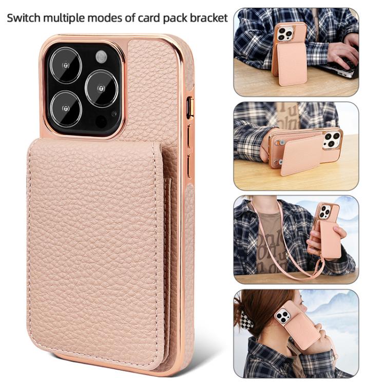 VIETAO Litchi Texture Wallet PU Phone Case with Lanyard, For iPhone 14 Pro Max, For iPhone 13 Pro Max, For iPhone 13 Pro, For iPhone 13