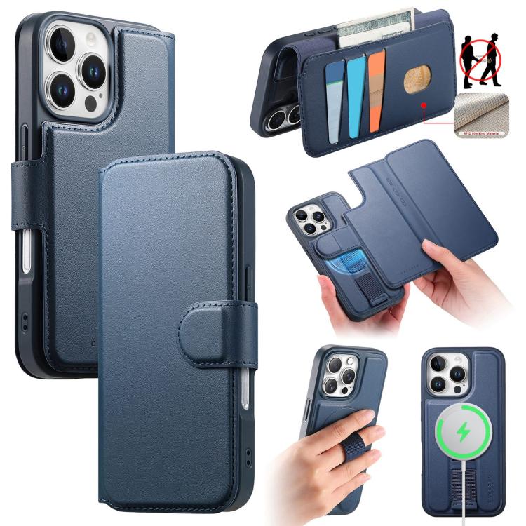 CaseNeo Finger Grip Strap MagSafe Leather Phone Case, For iPhone 16e, For iPhone 16 Pro Max, For iPhone 16 Pro, For iPhone 16 Plus, For iPhone 16, For iPhone 15 Pro Max, For iPhone 15 Pro, For iPhone 15 Plus / 14 Plus