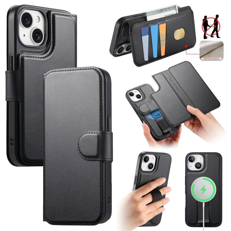 CaseNeo Finger Grip Strap MagSafe Leather Phone Case, For iPhone 16e, For iPhone 16 Pro Max, For iPhone 16 Pro, For iPhone 16 Plus, For iPhone 16, For iPhone 15 Pro Max, For iPhone 15 Pro, For iPhone 15 Plus / 14 Plus