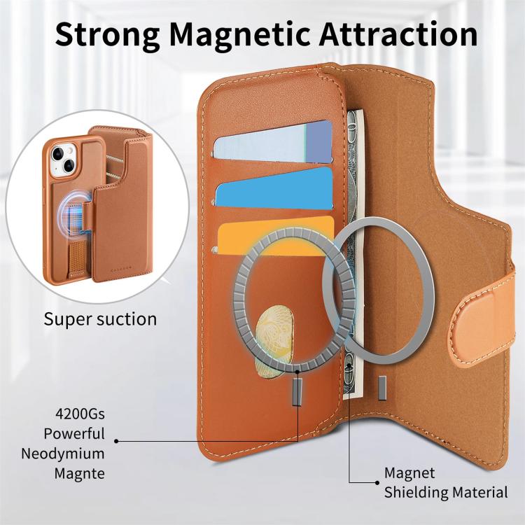 CaseNeo Finger Grip Strap MagSafe Leather Phone Case, For iPhone 15, For iPhone 14 / 13, For iPhone 14 Pro, For iPhone 14 Pro Max, For iPhone 13 Pro Max, For iPhone 13 Pro, For iPhone 12 / 12 Pro, For iPhone 12 Pro Max