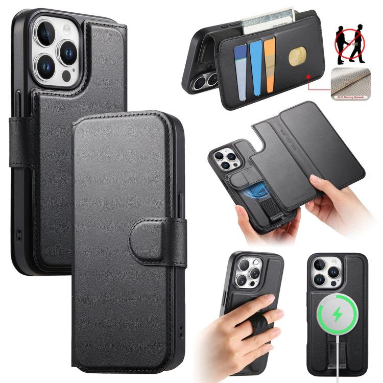 CaseNeo Finger Grip Strap MagSafe Leather Phone Case, For iPhone 15, For iPhone 14 / 13, For iPhone 14 Pro, For iPhone 14 Pro Max, For iPhone 13 Pro Max, For iPhone 13 Pro, For iPhone 12 / 12 Pro, For iPhone 12 Pro Max