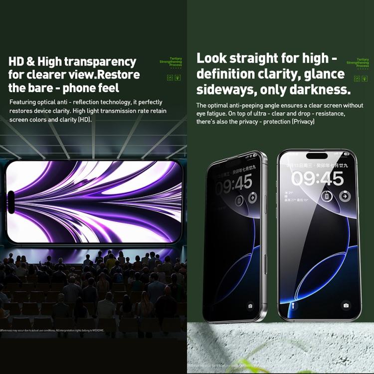WK WTP-096 Jungle Series Kinkong 6D Curved HD Tempered Glass Film, For iPhone 15 Pro