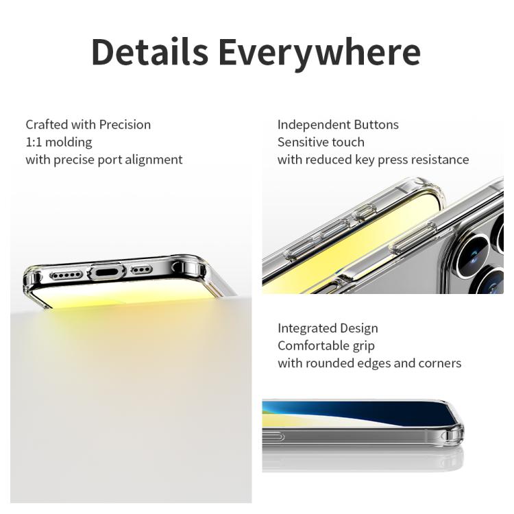 ROCK JingDun Series Clear MagSafe PC Hybrid TPU Phone Case, For iPhone 16 Pro Max, For iPhone 16 Pro, For iPhone 16 Plus, For iPhone 16
