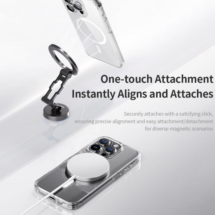 ROCK JingDun Series Clear MagSafe PC Hybrid TPU Phone Case, For iPhone 16 Pro Max, For iPhone 16 Pro, For iPhone 16 Plus, For iPhone 16