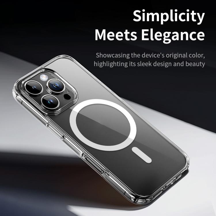ROCK JingDun Series Clear MagSafe PC Hybrid TPU Phone Case, For iPhone 16 Pro Max, For iPhone 16 Pro, For iPhone 16 Plus, For iPhone 16