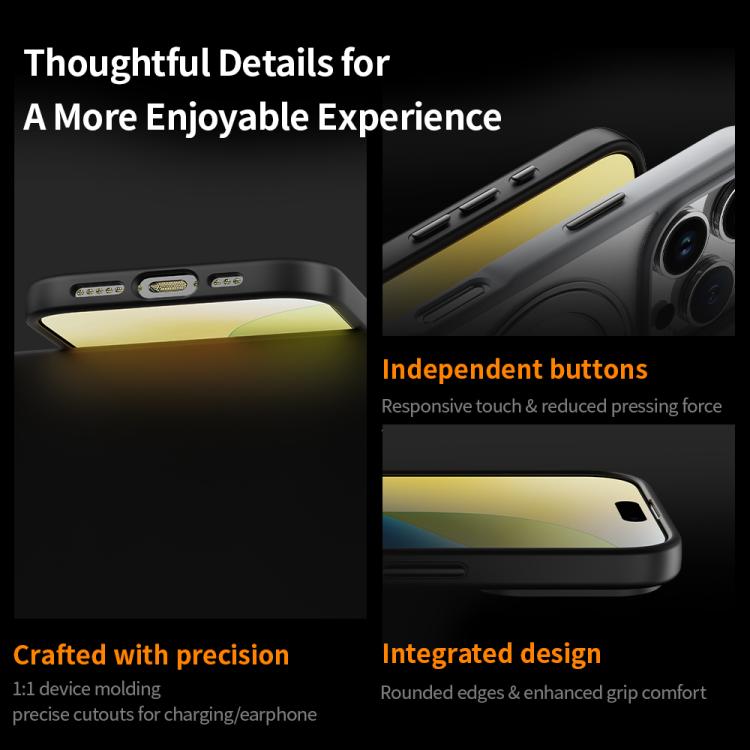 ROCK YouDun Series Skin Feel Rotating MagSafe Holder PC Hybrid TPU Phone Case, For iPhone 16 Pro Max