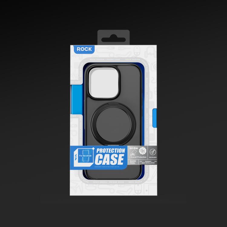 ROCK YouDun Series Skin Feel Rotating MagSafe Holder PC Hybrid TPU Phone Case, For iPhone 16 Pro Max