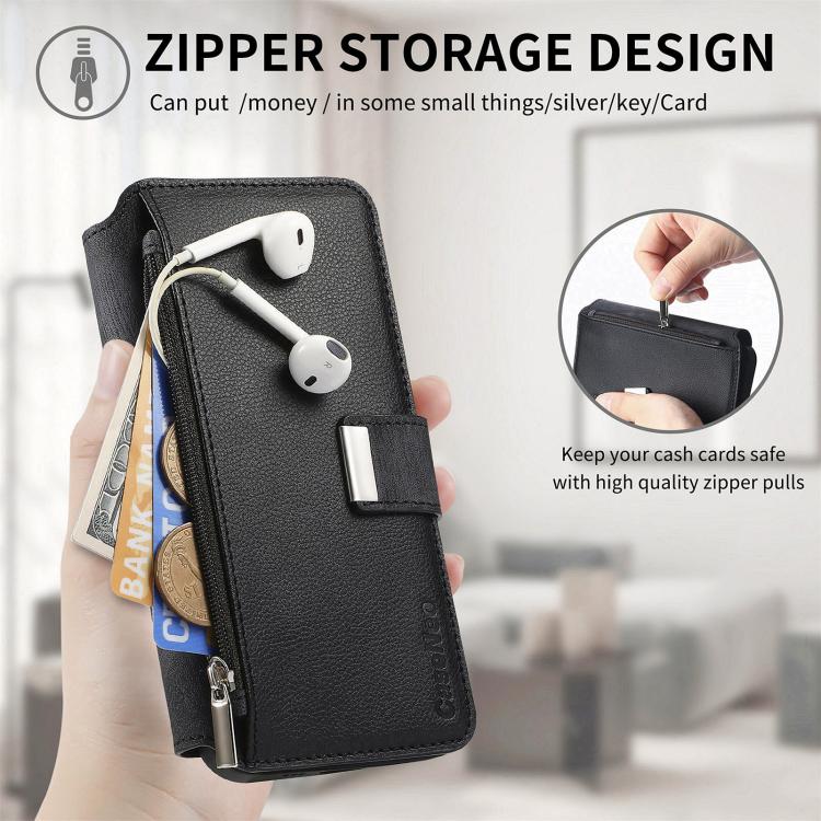 CaseNeo MagSafe RFID Anti-theft Zipper Wallet Retro Leather Phone Case, For iPhone 16 Pro Max, For iPhone 16 Pro, For iPhone 16 Plus, For iPhone 16, For iPhone 14