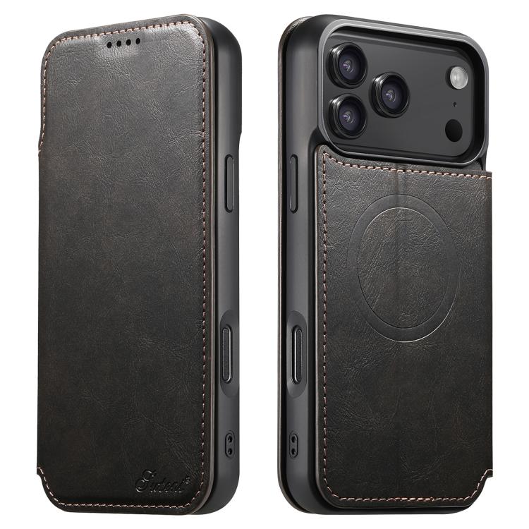 Suteni J05 Leather Magnetic MagSafe Phone Case, For iPhone 17 Pro Max, For iPhone 17 Pro, For iPhone 17, For iPhone 17 AIr, For iPhone 16 Pro Max, For iPhone 16 Pro, For iPhone 16 Plus, For iPhone 16, For iPhone 15 Pro Max, For iPhone 15 Pro