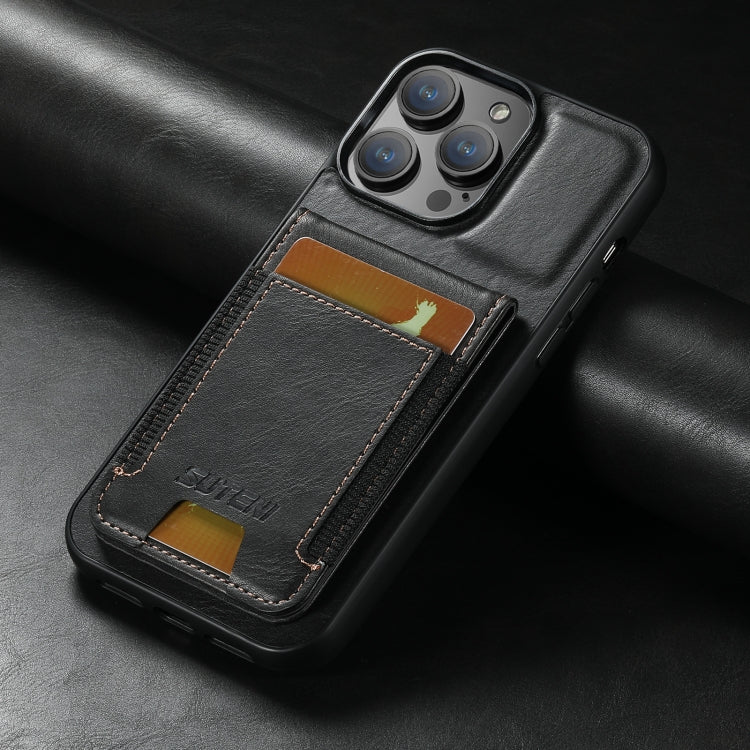 Suteni H03 Oil Wax Leather Wallet Stand Back Phone Case, For iPhone 14 Pro Max, For iPhone 13 Pro Max, For iPhone 13 Pro, For iPhone 13, For iPhone 12 Pro Max, For iPhone 11 Pro Max, For iPhone 11, For iPhone 11 Pro, For iPhone 12 / 12 Pro