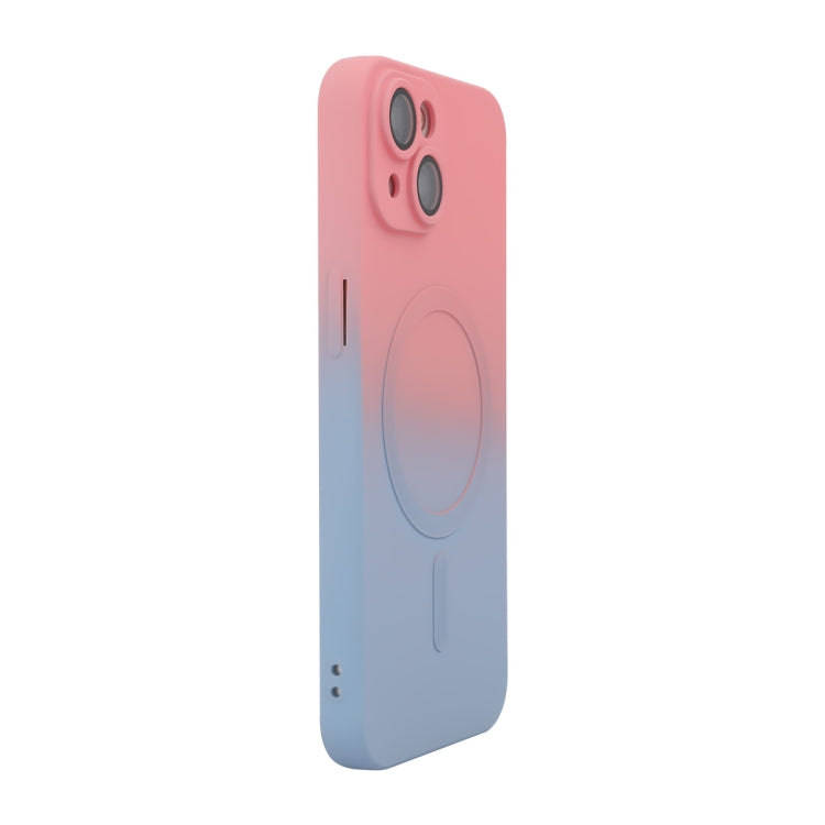 ENKAY Hat-Prince MagSafe Rainbow Gradient Silicone Phone Case with Lens Film, For iPhone 14 Plus, For iPhone 14, For iPhone 14 Pro, For iPhone 14 Pro Max, For iPhone 13 Pro Max, For iPhone 13 Pro, For iPhone 13