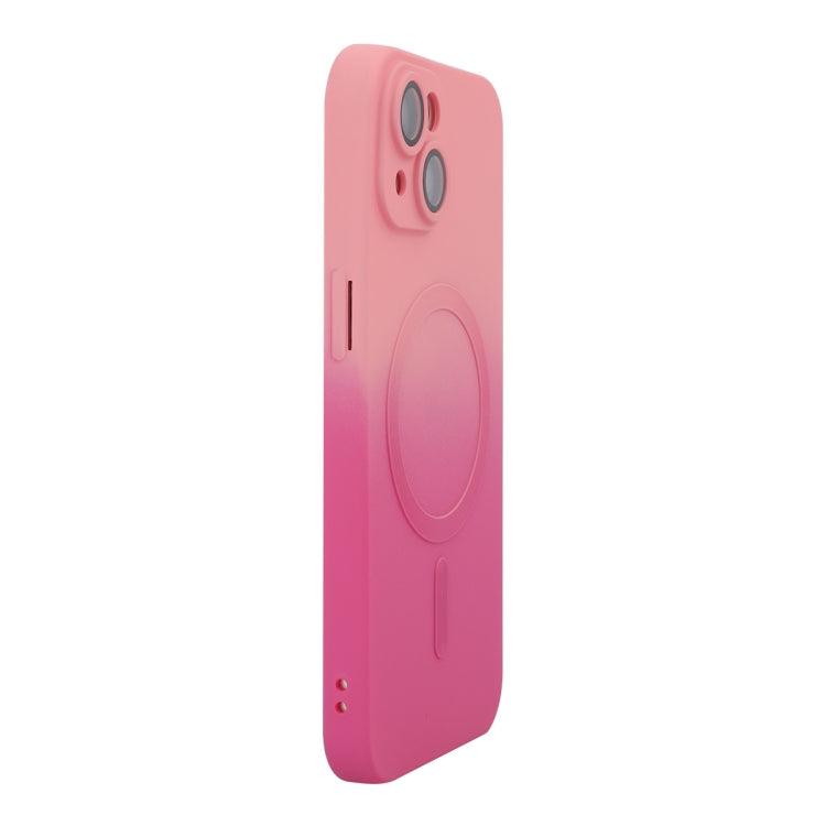 ENKAY Hat-Prince MagSafe Rainbow Gradient Silicone Phone Case with Lens Film, For iPhone 14 Plus, For iPhone 14, For iPhone 14 Pro, For iPhone 14 Pro Max, For iPhone 13 Pro Max, For iPhone 13 Pro, For iPhone 13