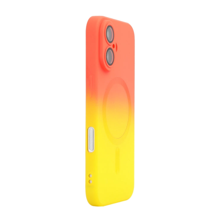 ENKAY Hat-Prince MagSafe Rainbow Gradient Silicone Phone Case with Lens Film, For iPhone 16 Pro Max, For iPhone 16 Pro, For iPhone 16 Plus, For iPhone 16, For iPhone 15 Pro Max, For iPhone 15 Pro, For iPhone 15 Plus, For iPhone 15