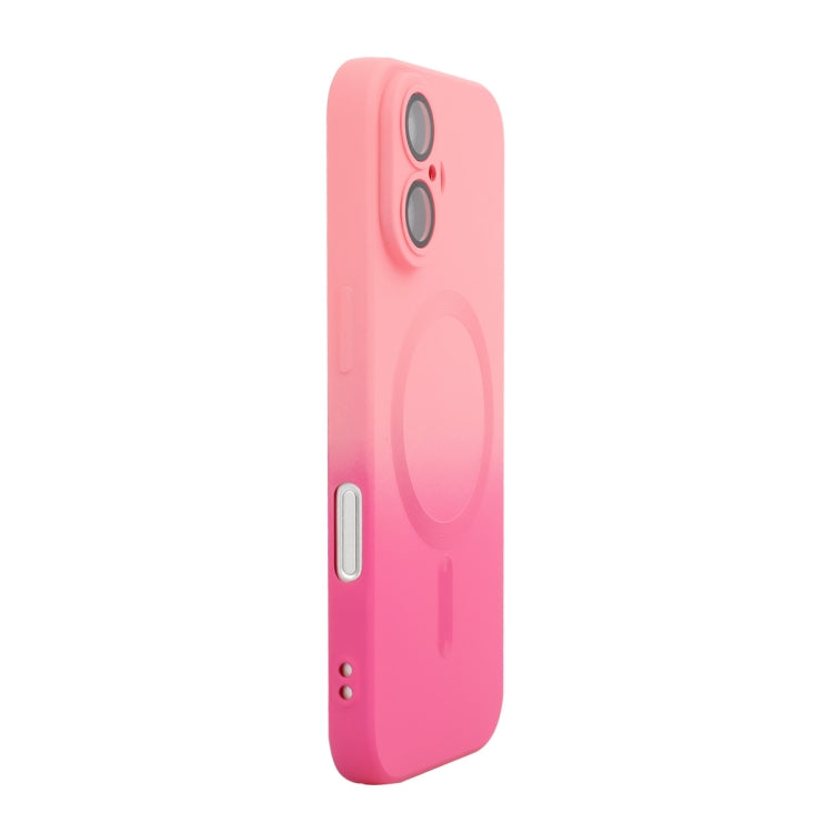 ENKAY Hat-Prince MagSafe Rainbow Gradient Silicone Phone Case with Lens Film, For iPhone 16 Pro Max, For iPhone 16 Pro, For iPhone 16 Plus, For iPhone 16, For iPhone 15 Pro Max, For iPhone 15 Pro, For iPhone 15 Plus, For iPhone 15