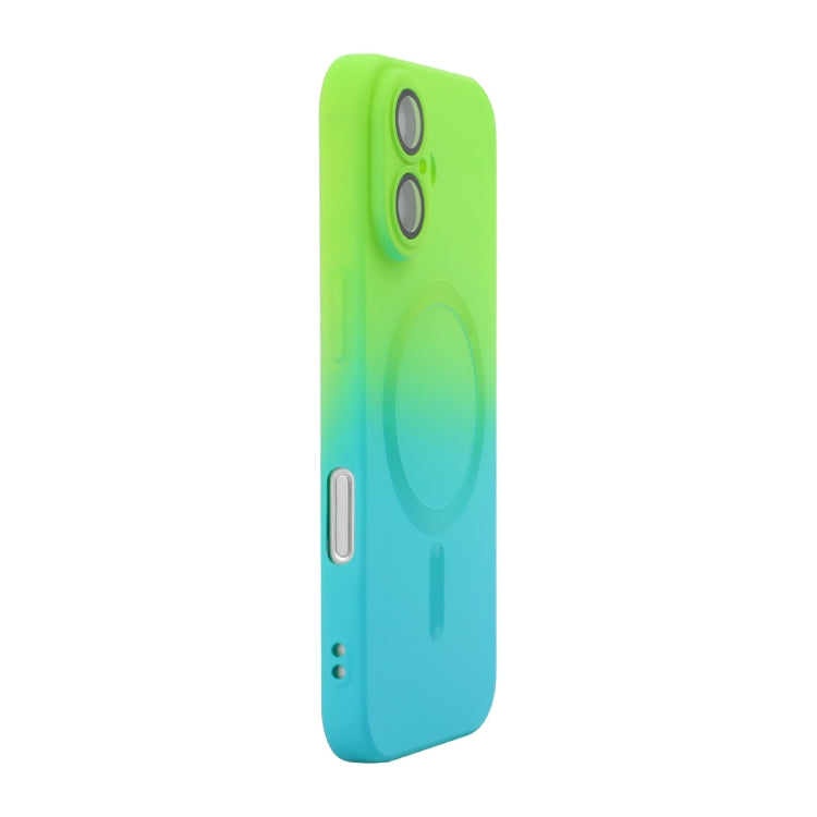 ENKAY Hat-Prince MagSafe Rainbow Gradient Silicone Phone Case with Lens Film, For iPhone 16 Pro Max, For iPhone 16 Pro, For iPhone 16 Plus, For iPhone 16, For iPhone 15 Pro Max, For iPhone 15 Pro, For iPhone 15 Plus, For iPhone 15