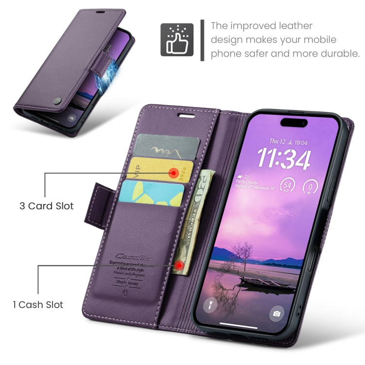 CaseMe 023 Butterfly Buckle Litchi Texture RFID Anti-theft Leather Phone Case