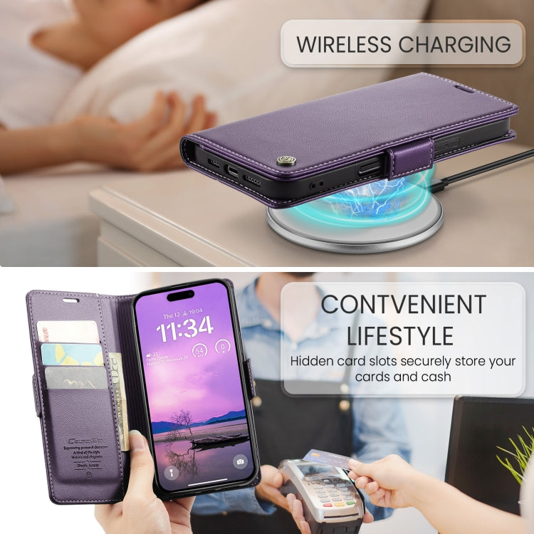 CaseMe 023 Butterfly Buckle Litchi Texture RFID Anti-theft Leather Phone Case