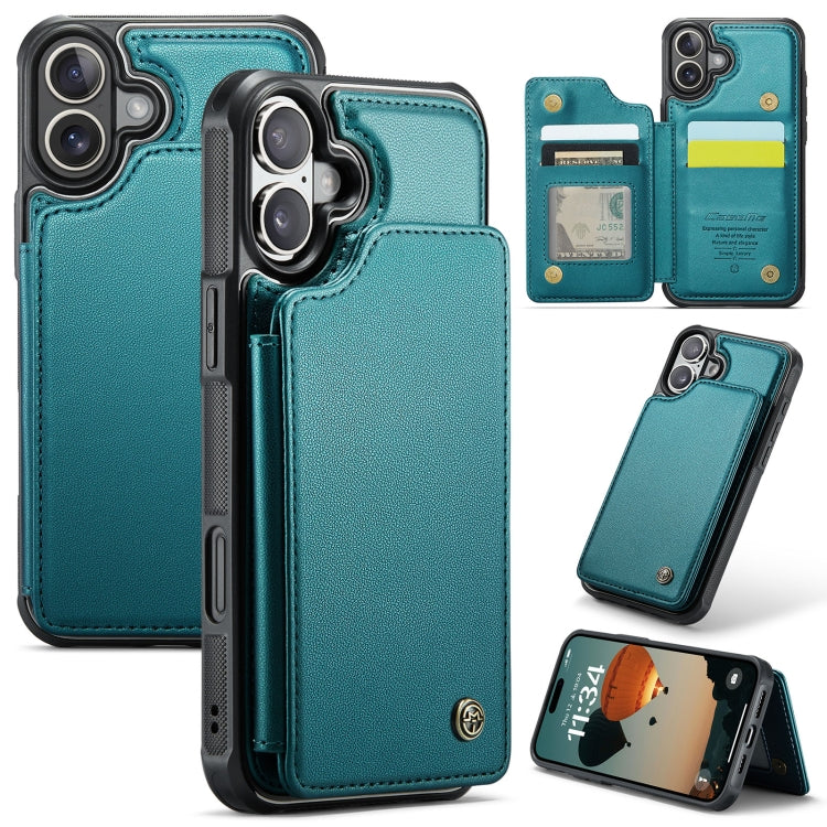 CaseMe C22 Card Slots Holder RFID Anti-theft Phone Case, For iPhone 16e, For iPhone 16 Pro Max, For iPhone 16 Pro, For iPhone 16 Plus, For iPhone 16