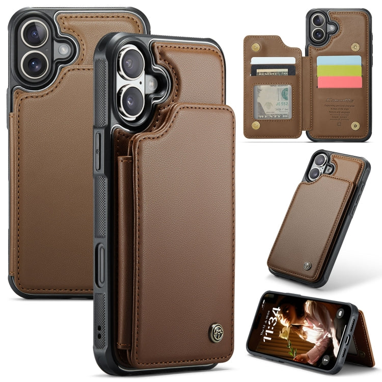 CaseMe C22 Card Slots Holder RFID Anti-theft Phone Case, For iPhone 16e, For iPhone 16 Pro Max, For iPhone 16 Pro, For iPhone 16 Plus, For iPhone 16