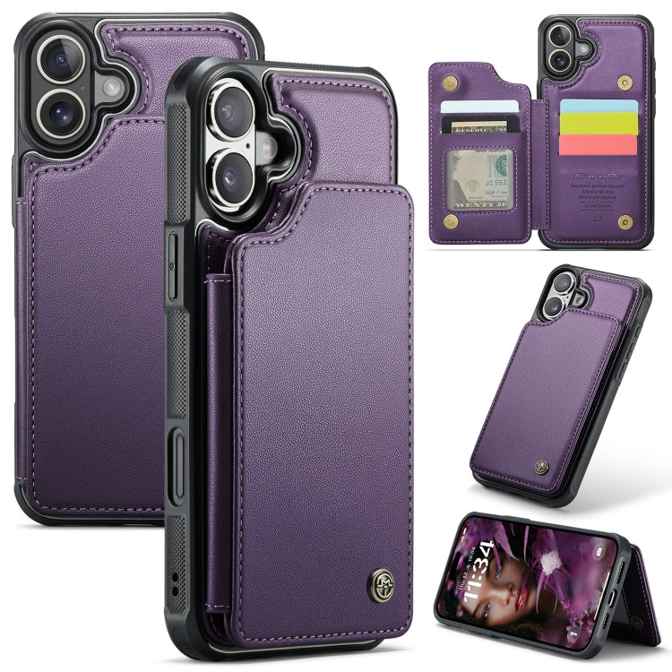 CaseMe C22 Card Slots Holder RFID Anti-theft Phone Case, For iPhone 16e, For iPhone 16 Pro Max, For iPhone 16 Pro, For iPhone 16 Plus, For iPhone 16