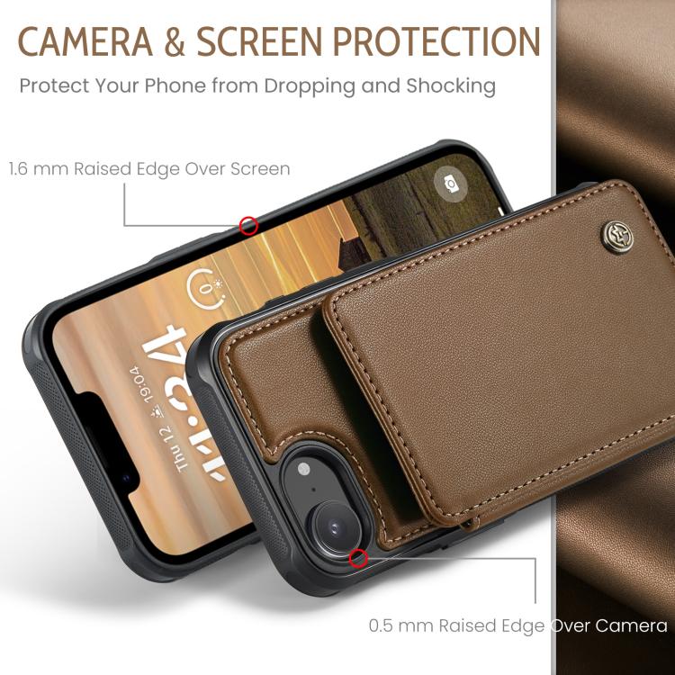 CaseMe C22 Card Slots Holder RFID Anti-theft Phone Case, For iPhone 16e, For iPhone 16 Pro Max, For iPhone 16 Pro, For iPhone 16 Plus, For iPhone 16