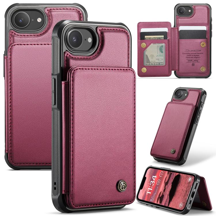 CaseMe C22 Card Slots Holder RFID Anti-theft Phone Case, For iPhone 16e, For iPhone 16 Pro Max, For iPhone 16 Pro, For iPhone 16 Plus, For iPhone 16