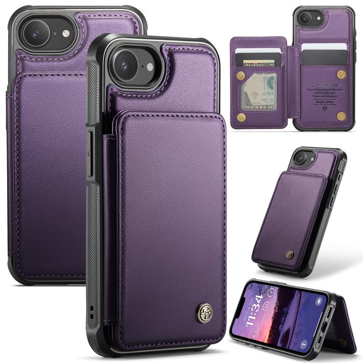 CaseMe C22 Card Slots Holder RFID Anti-theft Phone Case, For iPhone 16e, For iPhone 16 Pro Max, For iPhone 16 Pro, For iPhone 16 Plus, For iPhone 16