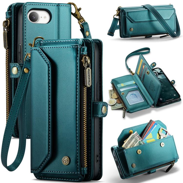 CaseMe C36 Card Slots Zipper Wallet RFID Anti-theft Leather Phone Case