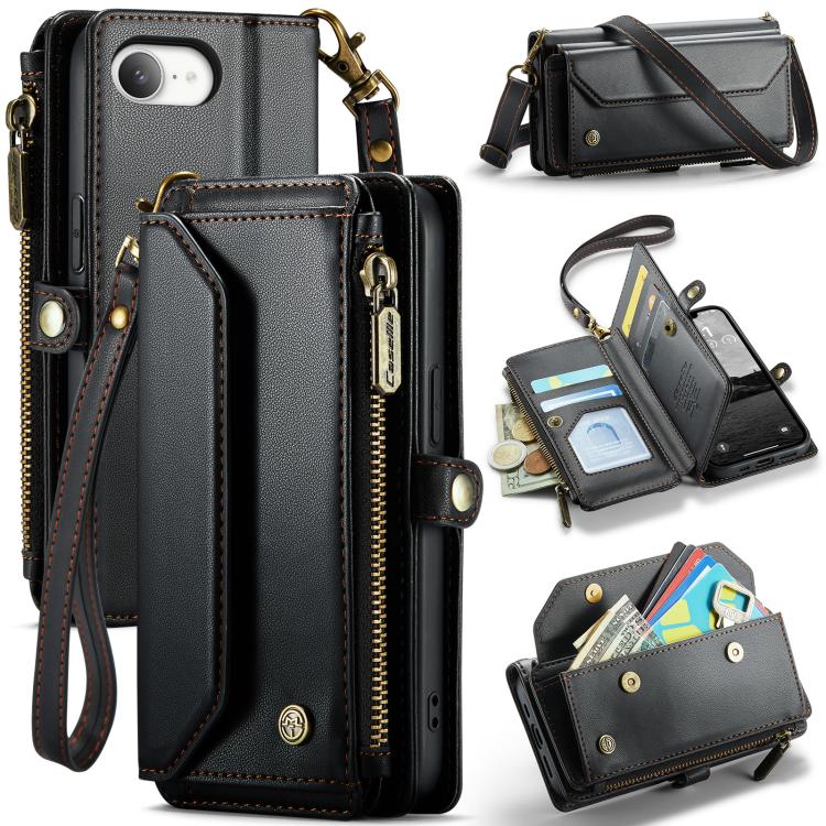 CaseMe C36 Card Slots Zipper Wallet RFID Anti-theft Leather Phone Case