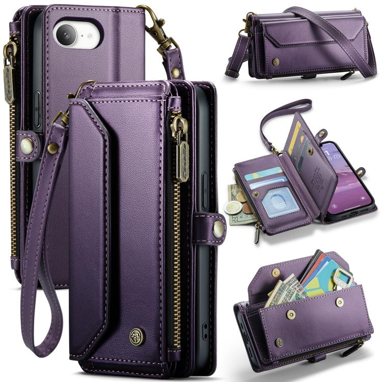 CaseMe C36 Card Slots Zipper Wallet RFID Anti-theft Leather Phone Case