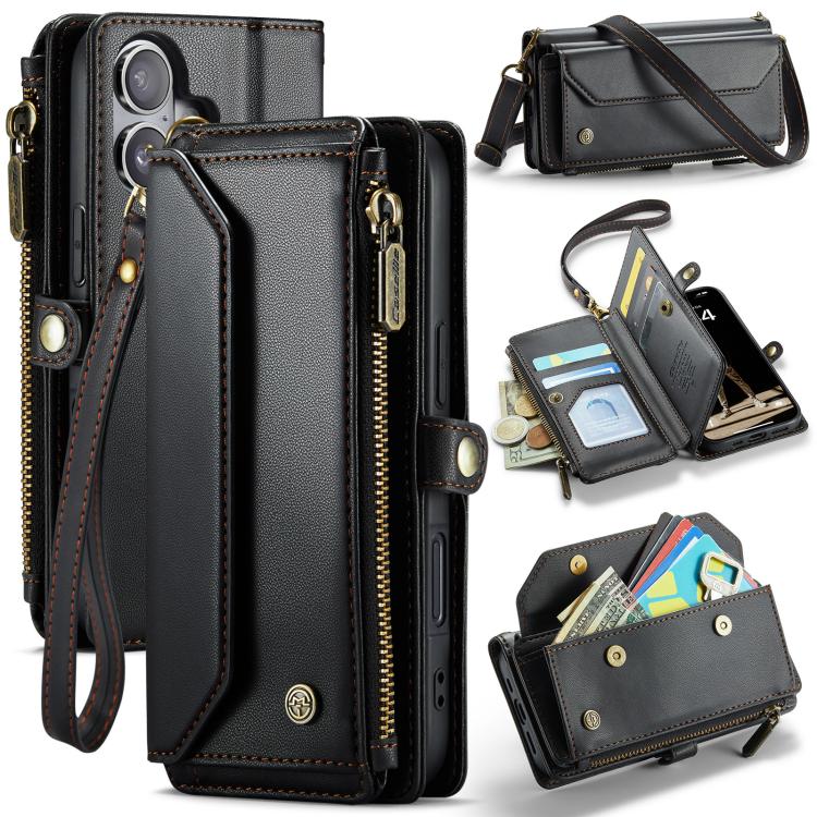CaseMe C36 Card Slots Zipper Wallet RFID Anti-theft Leather Phone Case