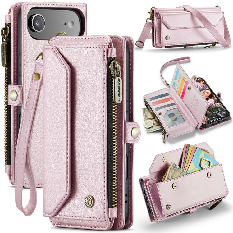 CaseMe C36 Card Slots Zipper Wallet RFID Anti-theft Leather Phone Case