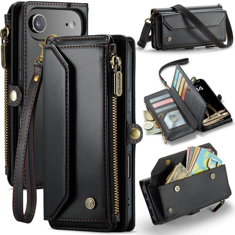 CaseMe C36 Card Slots Zipper Wallet RFID Anti-theft Leather Phone Case