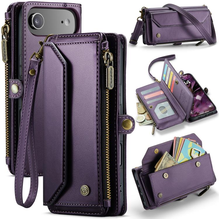 CaseMe C36 Card Slots Zipper Wallet RFID Anti-theft Leather Phone Case