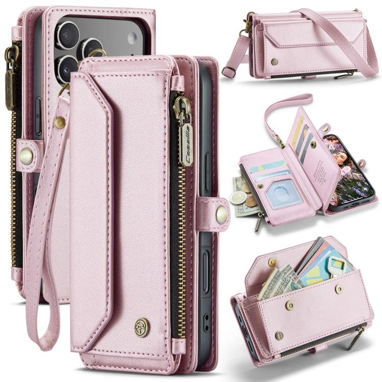 CaseMe C36 Card Slots Zipper Wallet RFID Anti-theft Leather Phone Case