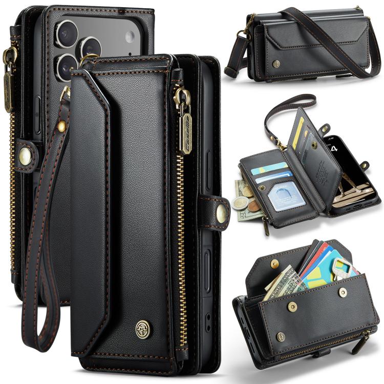 CaseMe C36 Card Slots Zipper Wallet RFID Anti-theft Leather Phone Case