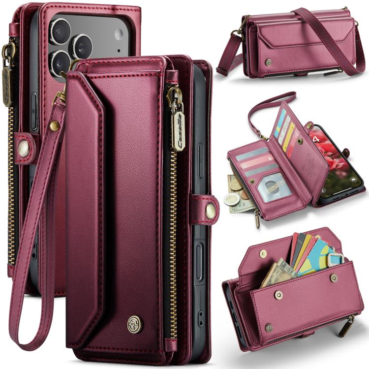 CaseMe C36 Card Slots Zipper Wallet RFID Anti-theft Leather Phone Case