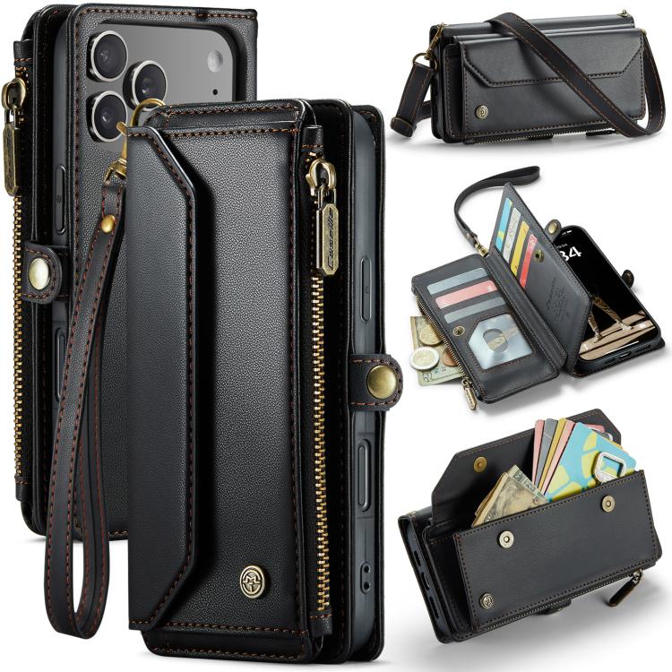 CaseMe C36 Card Slots Zipper Wallet RFID Anti-theft Leather Phone Case