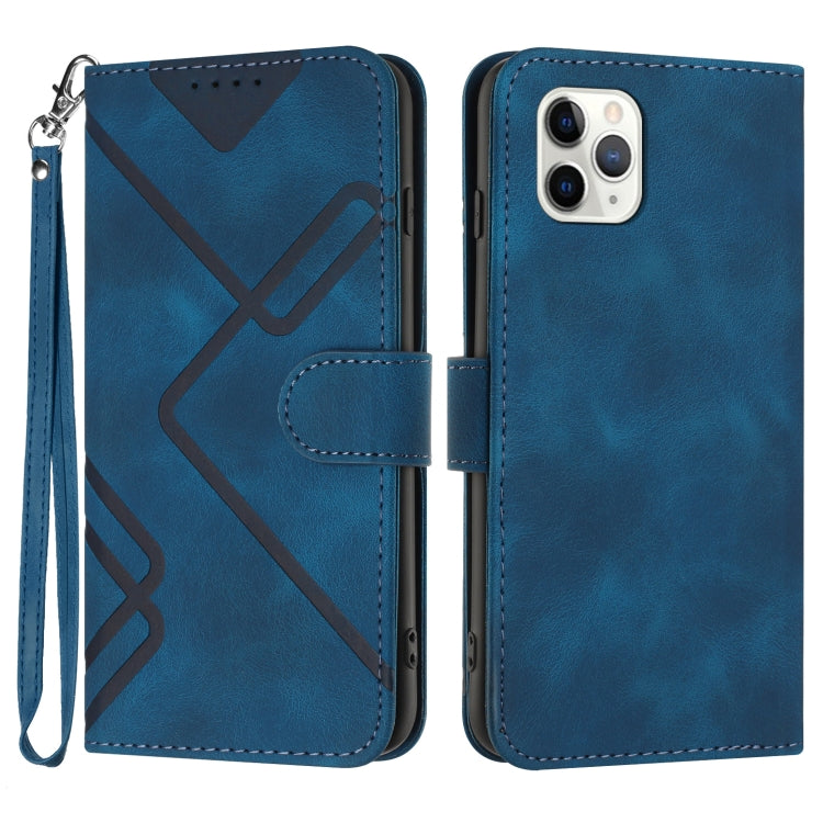 Line Pattern Skin Feel Leather Phone Case, For iPhone 13 mini, For iPhone 12 / 12 Pro, For iPhone 12 Pro Max, For iPhone 12 mini, For iPhone 11 Pro Max, For iPhone 11, For iPhone 11 Pro, For iPhone X / XS